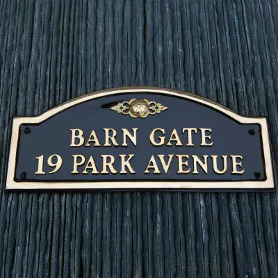 Large Cast Brass Arch Top Name Plate -  B21 - 500 x 350mm