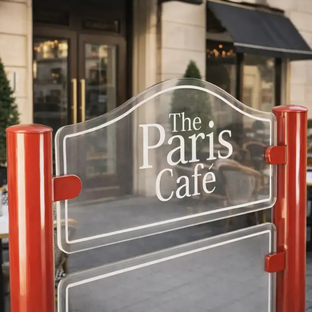 Large Glass Effect Signs  - with or without posts