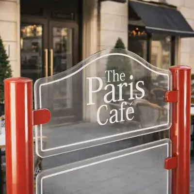 Large Glass Effect Signs  - with or without posts