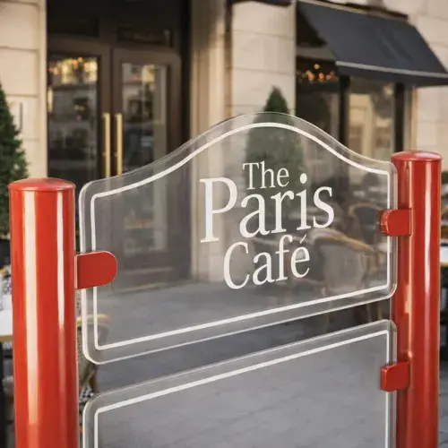 Large Glass Effect Signs, posts available | The Sign Maker Shop