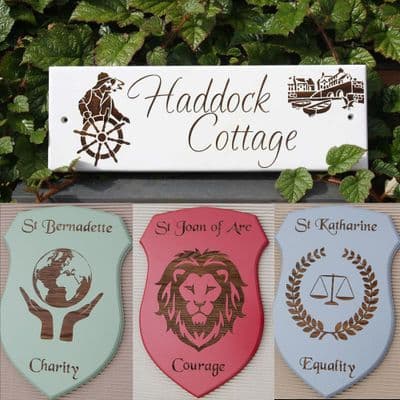 Laser Etched Painted Signs