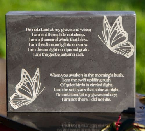 Good Value Laser Etched Slate Memorials | The Sign Maker Shop