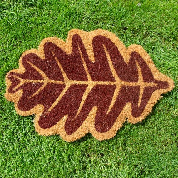 Leaf Shaped Door Mat - Coir | The Sign Maker Shop
