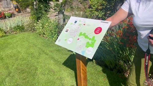 Lectern Display on Hardwood Post | The Sign Maker