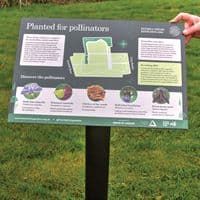 Lectern Display on Hardwood Post | The Sign Maker
