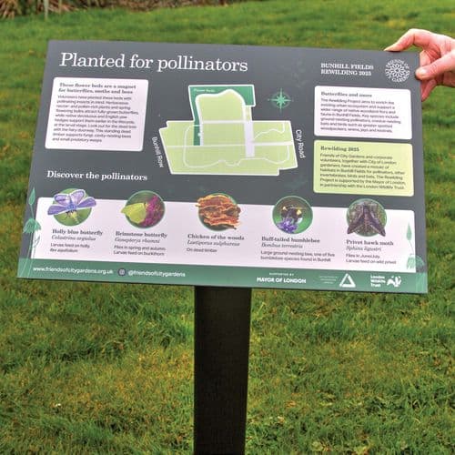 Lectern Display on Hardwood Post | The Sign Maker