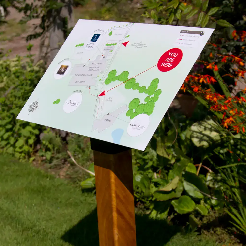 Lectern Display on Hardwood Post