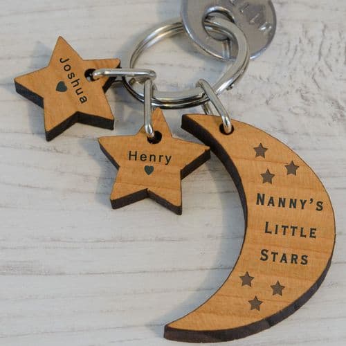 LITTLE STARS- Wooden Keyring | The Sign Maker Shop
