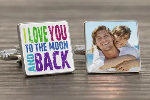 Love You To The Moon and Back Cufflinks | The Sign Maker