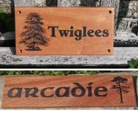 Sapele Wood House Signs | The Sign Maker Shop