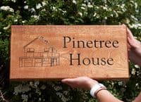 Sapele Wood House Signs | The Sign Maker Shop