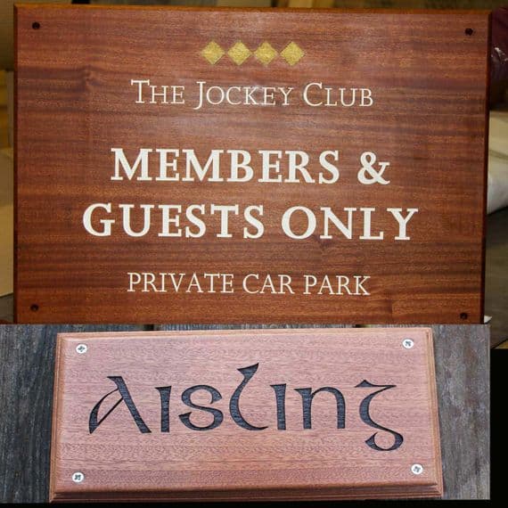 Sapele Wood House Signs | The Sign Maker Shop