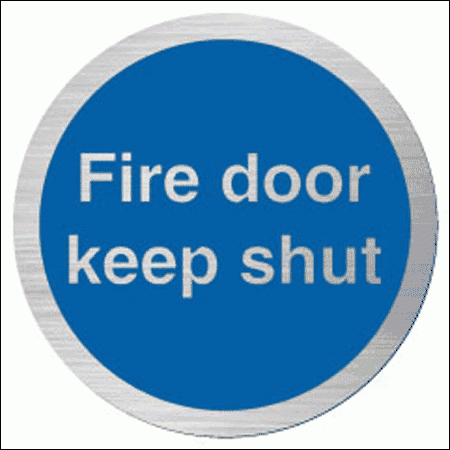 Mandatory Aluminium Fire Sign - Fire Door Keep Shut (5814)