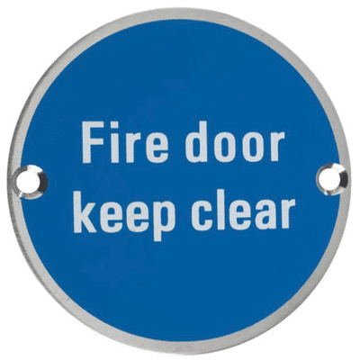Mandatory  Aluminium Fire Sign - SSARC - Fire Door Keep Clear