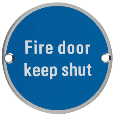 Mandatory  Aluminium Fire Sign - SSARC - Fire Door Keep Shut
