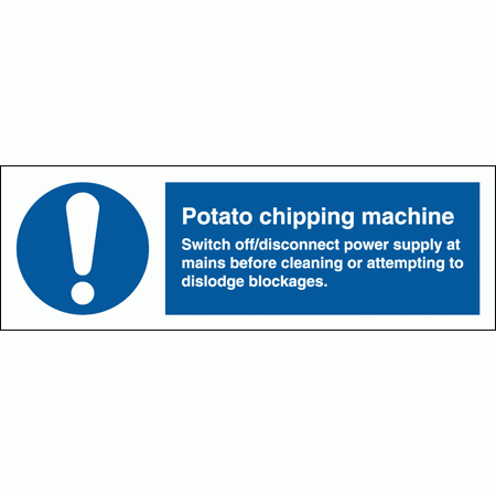 Mandatory Catering Sign - Potato Chipping Machine 5754