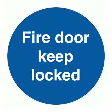 Mandatory Fire Sign - Fire Door Keep Locked (5828)