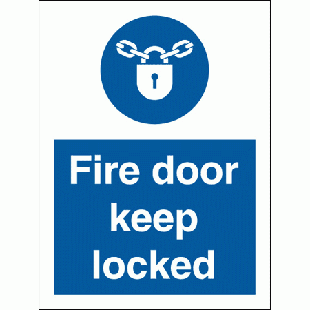 Mandatory Fire Sign - Fire Door Keep Locked (5838)