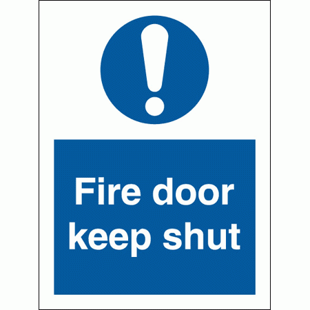 Mandatory Fire Sign - Fire Door Keep Shut (5837)