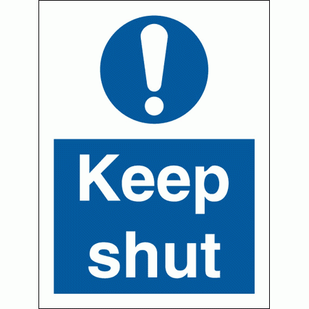 Mandatory Fire Sign - Keep Shut (5871)