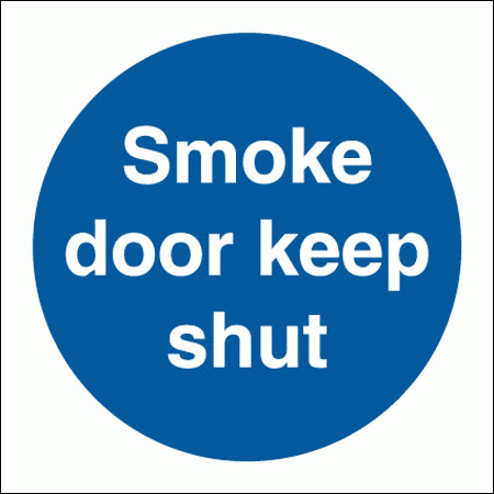 Mandatory Fire Sign - Smoke Door Keep Shut (5823)