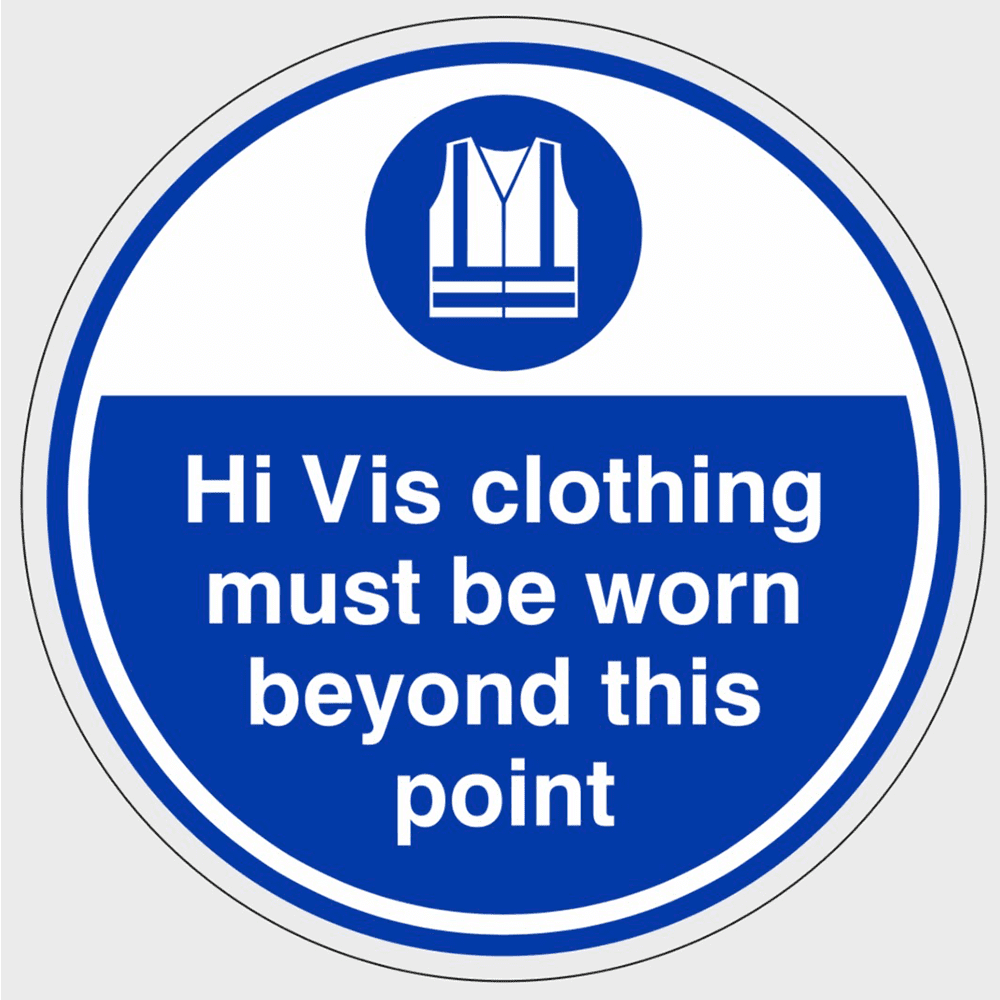 Mandatory Safety Sign - ASMAP - Hi Vis Clothing Must Be Worn Beyond ...