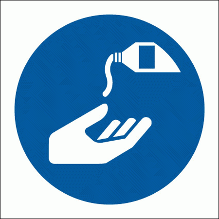 Mandatory Safety Sign - Barrier Cream Symbol (5658)