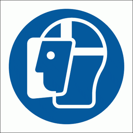Mandatory Safety Sign - Face Shield Symbol (5645)