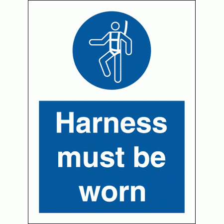 Mandatory Safety Sign - Harness Must Be Worn (5743)