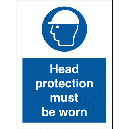 Mandatory Safety Sign - Head Protection Must Be Worn (5710)