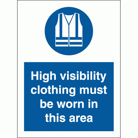 Mandatory Safety Sign - High Visibility Clothing Must Be Worn In This Area (5782)