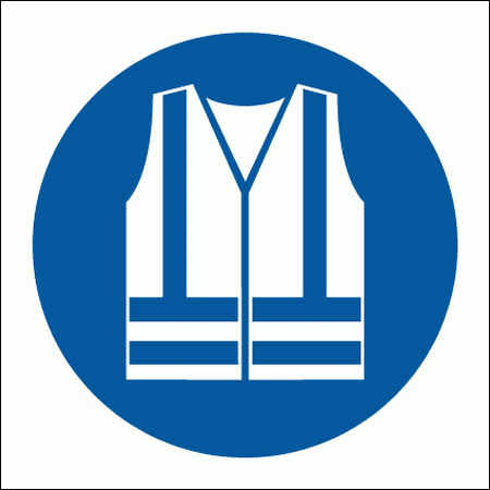 Mandatory Safety Sign - High Visibility Clothing Symbol (5643)