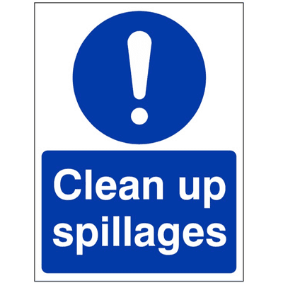 Mandatory Safety Sign - MAG - Clean Up Spillages