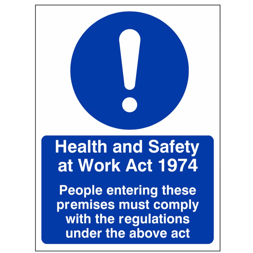 Mandatory Safety Sign - MAG - Health And Safety At Work Act 1974