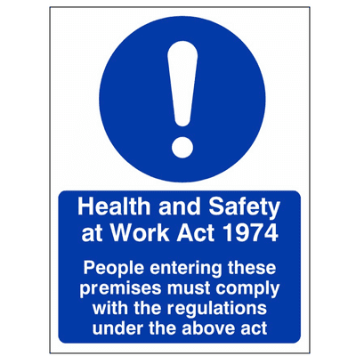 Mandatory Safety Sign - MAG - Health And Safety At Work Act 1974