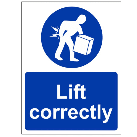Mandatory Safety Sign - MAG - Lift Correctly