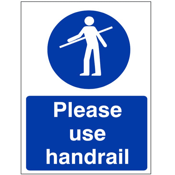Mandatory Safety Sign - MAG - Please Use Handrail