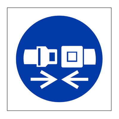 Mandatory Safety Sign - MAG - Seat Belts Must Be Worn Symbol