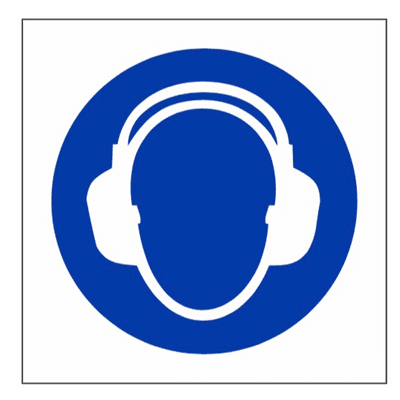 Mandatory Safety Sign - MAP - Ear Defender Symbol