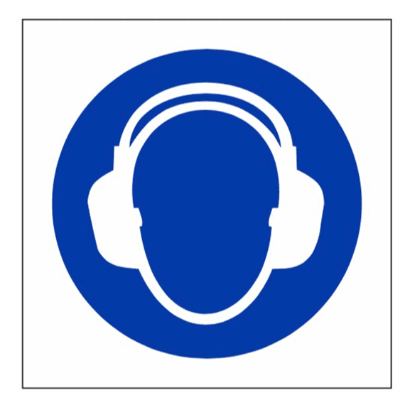 Mandatory Safety Sign - MAP - Ear Defender Symbol