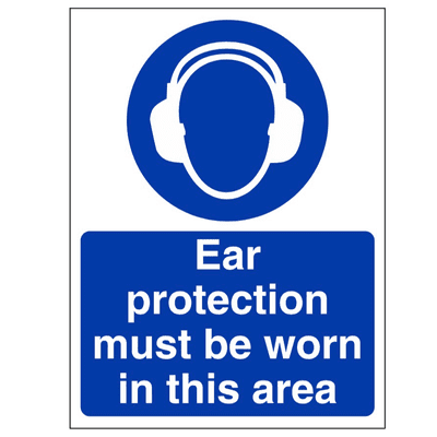 Mandatory Safety Sign - MAP - Ear Protection Must Be Worn In This Area
