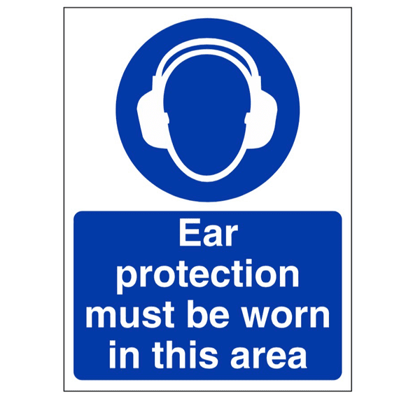 Mandatory Safety Sign - MAP - Ear Protection Must Be Worn In This Area