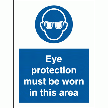 Mandatory Safety Sign - MAP- Eye Protection Must Be Worn In This Area