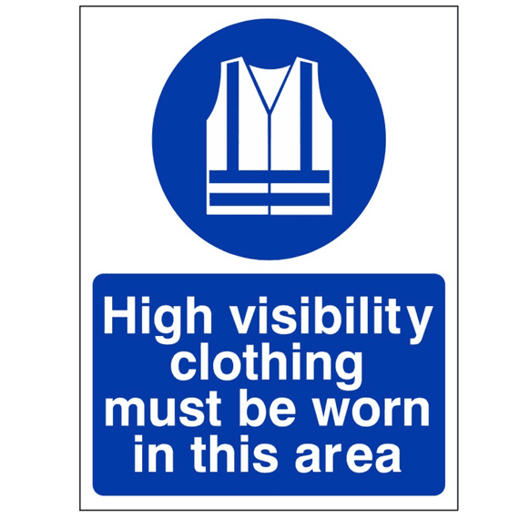 Mandatory Safety Sign - MAP - High Visibility Clothing Must Be Worn In This Area