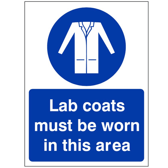 Mandatory Safety Sign - MAP - Lab Coats Must Be Worn In This Area