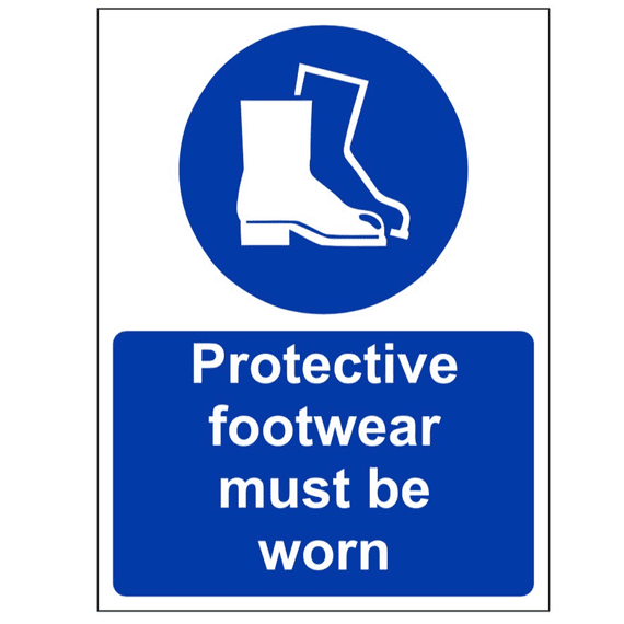 Mandatory Safety Sign - MAP - Protective Footwear Must Be Worn