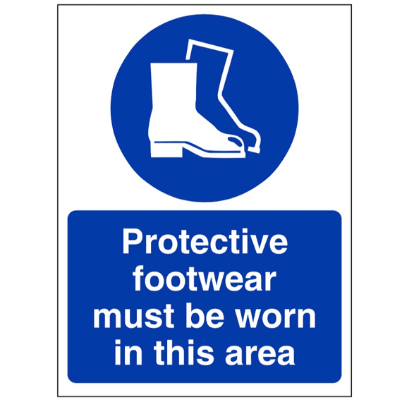Mandatory Safety Sign - MAP - Protective Footwear Must Be Worn In This Area