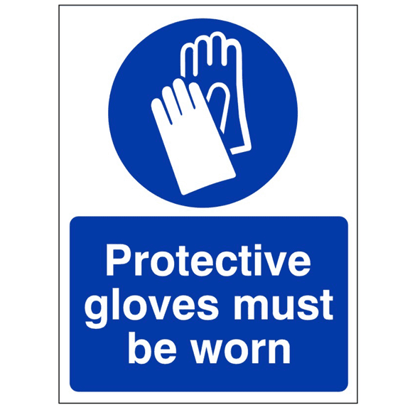 Mandatory Safety Sign - MAP - Protective Gloves Must Be Worn