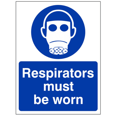 Mandatory Safety Sign - MAP - Respirators Must Be Worn