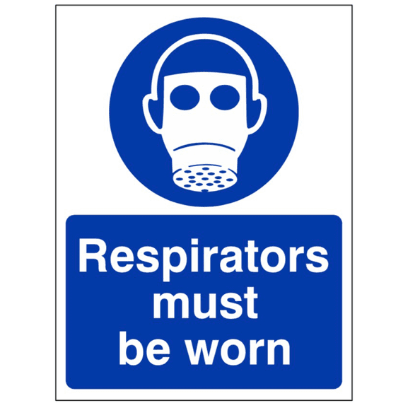 Mandatory Safety Sign - MAP - Respirators Must Be Worn